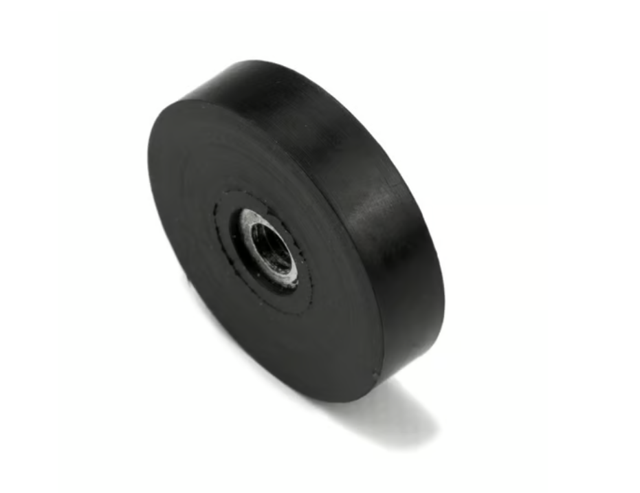 Système d'aimants néodyme Ø 36 mm noir caoutchouté avec filetage intérieur M6, tient environ 21 kg