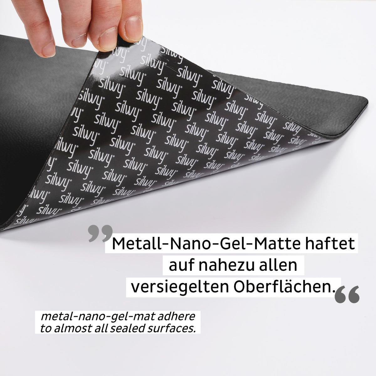 Silwy Métal-Nano-Gel-Mat BLACK pour verres magnétiques