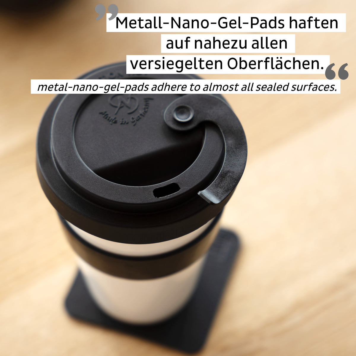Silwy Porcelaine TO-GO-CUP (Pad en BLACK)