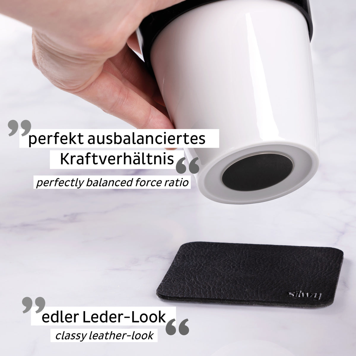 Silwy Porcelaine TO-GO-CUP (Pad en BLACK)