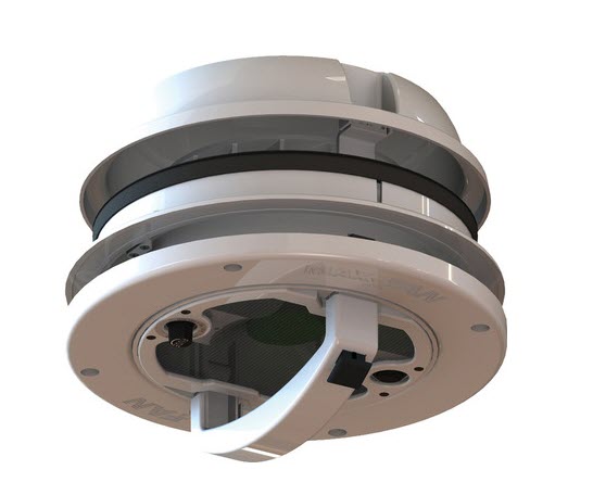 MaxxFan Dome Plus 12V Ventilateur de toit - BLANC Ventilateur de toit avec éclairage LED