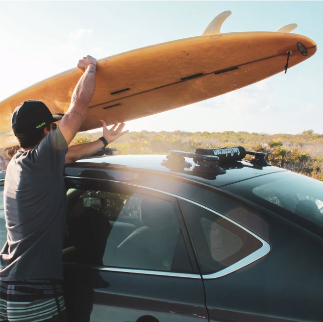 SeaSucker Board Rack, Surfboard and more mit Industrie- Saugnäpfen