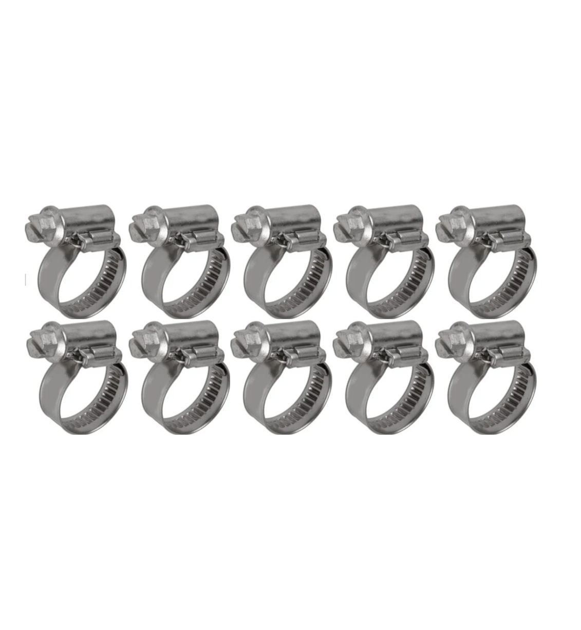10x Schneckengewinde Schelle, Bride, 8-16mm, für 10mm Wasserschläuche