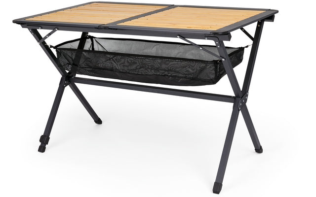 Berger Roya Alu-Bambus Rolltisch schwarz 110 x 70 cm