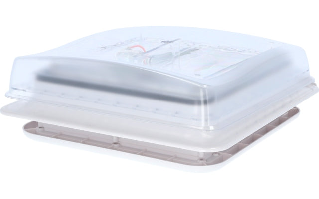 Berger Turbo Vent Dachhaube mit Ventilator und Moskitonetz 28 x 28 cm 12 V transparent