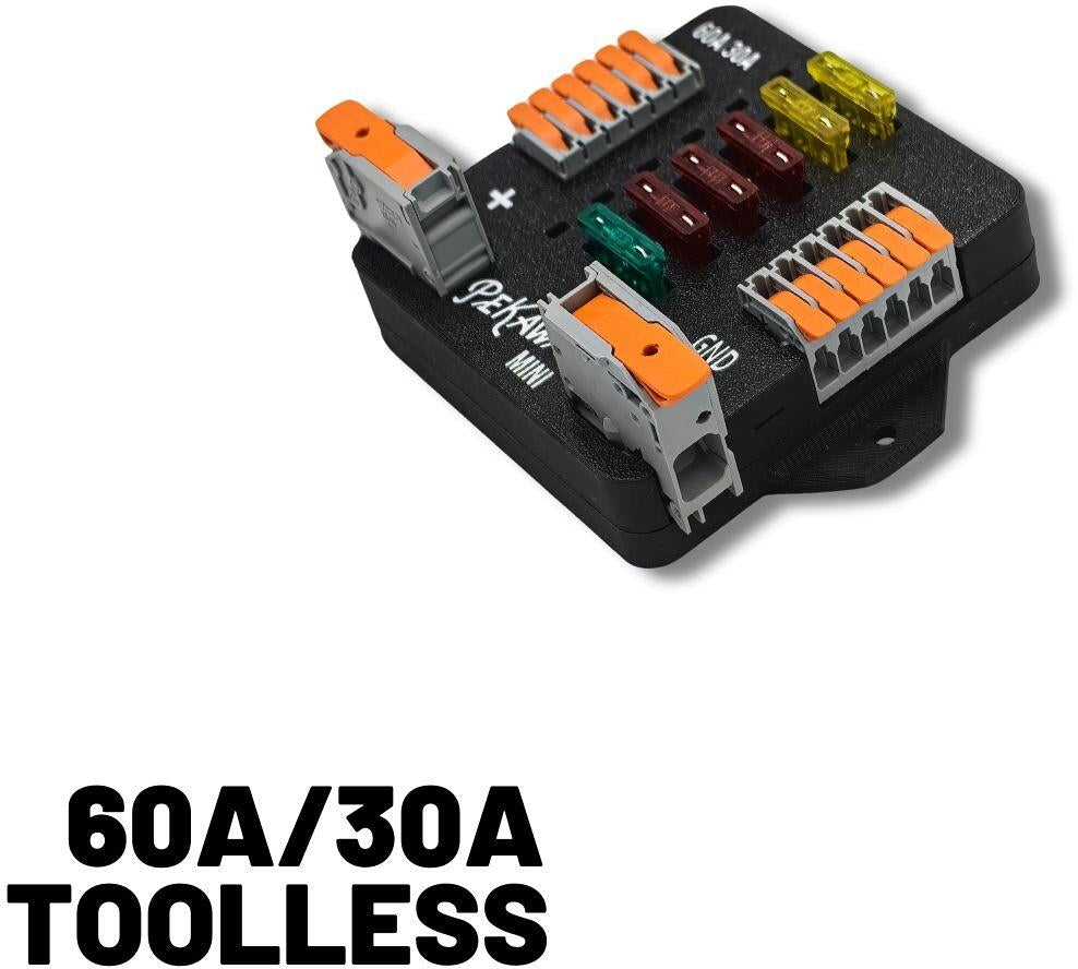 Pekaway Fusy Mini bloc de fusibles, 60A/30A