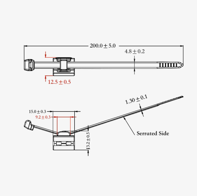 20x attaches-câbles pour fixer les câbles au panneau solaire