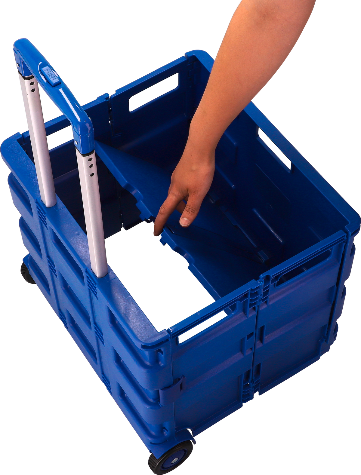 Berger Einkaufstrolley XL, Klappbox von oben