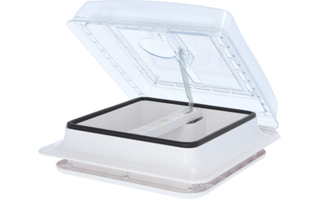 Berger Turbo Vent Dachhaube mit Ventilator und Moskitonetz 28 x 28 cm 12 V transparent
