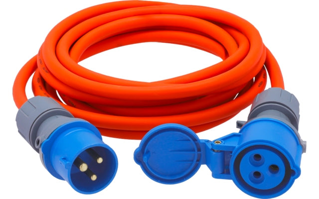 Berger Ultimate CEE-Verlängerungsleitung CEE-Stecker und CEE-Kupplung 25 m Orange