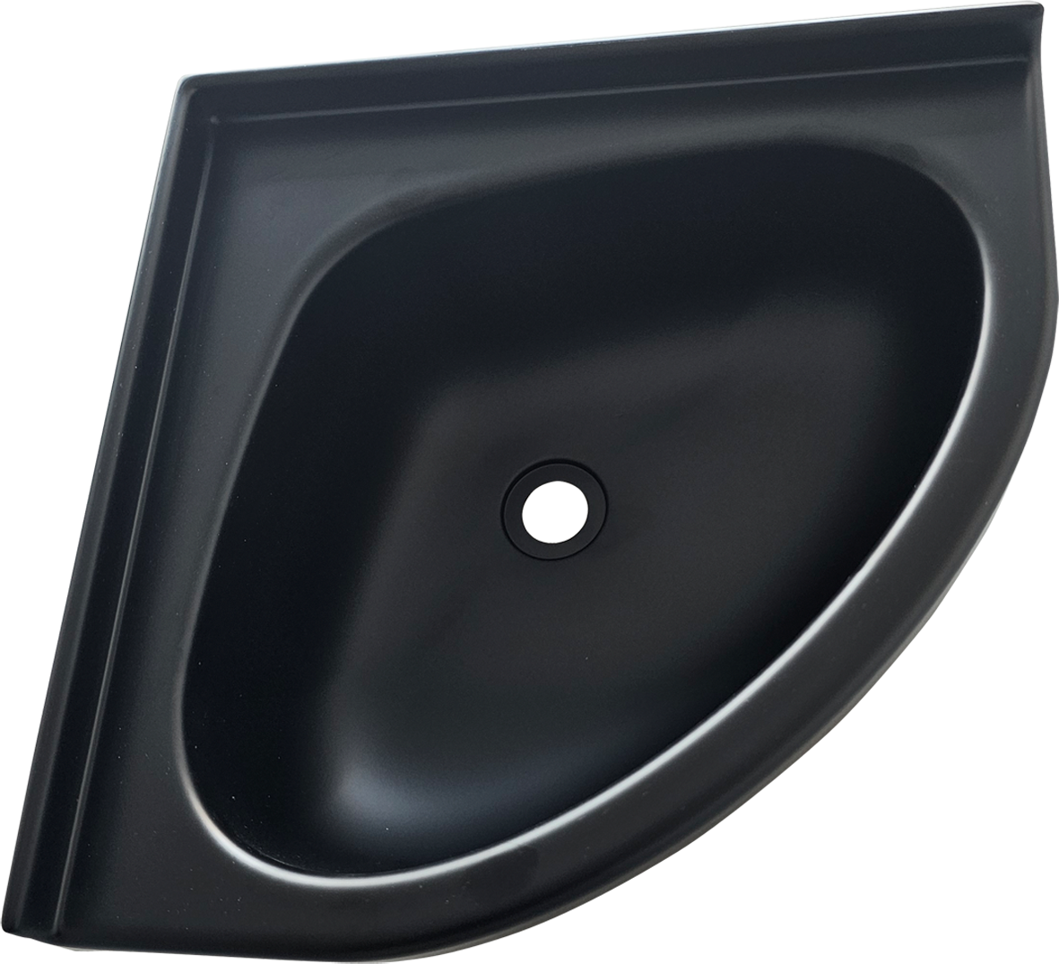 Comet Eckwaschbecken MINI oval mattschwarz, 345 mm