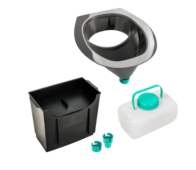 Kit de bricolage pour toilettes sèches, blanc ou noir