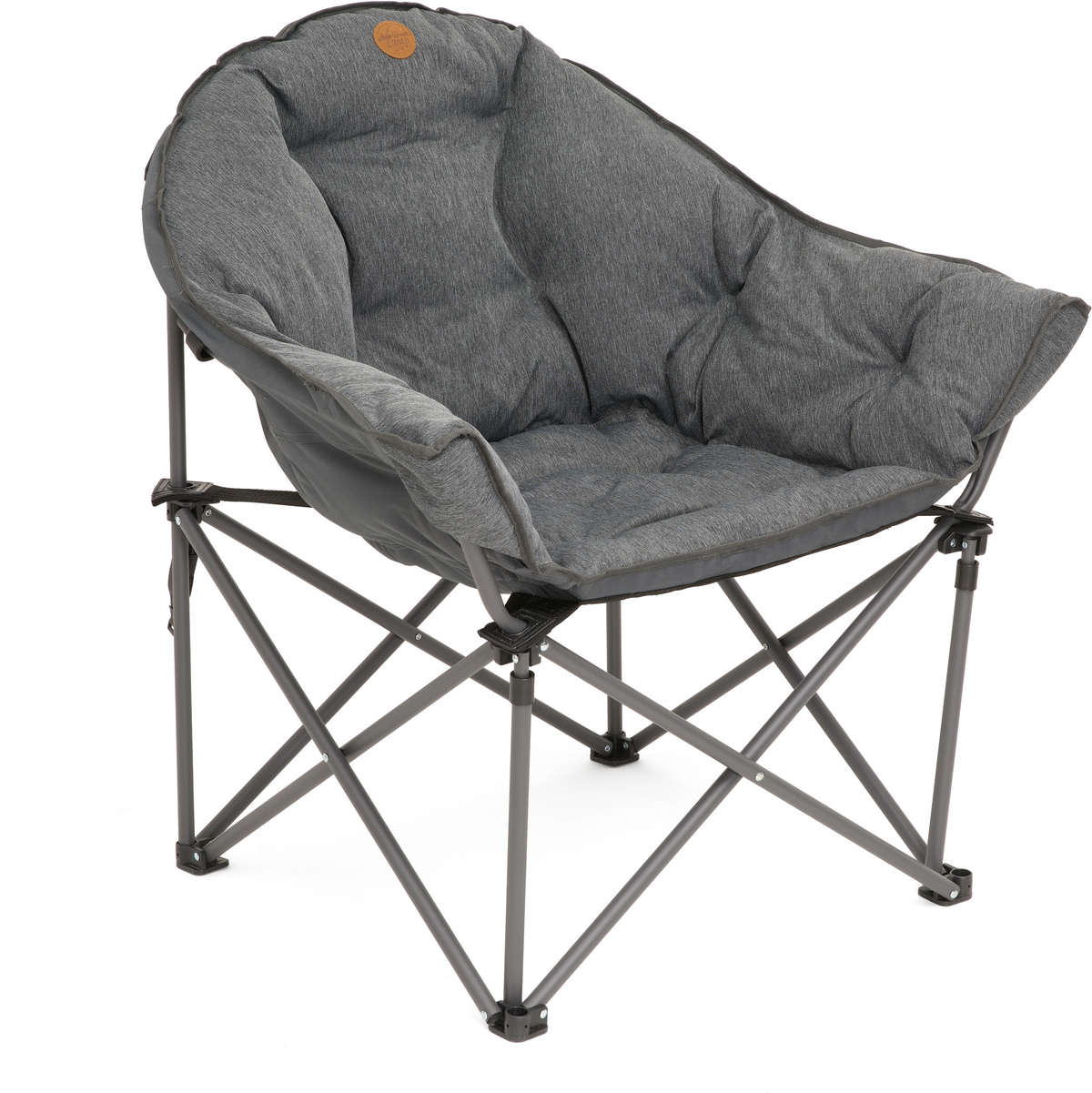 Camplife Livorno Loungesessel grau, gepolstert, Frontansicht