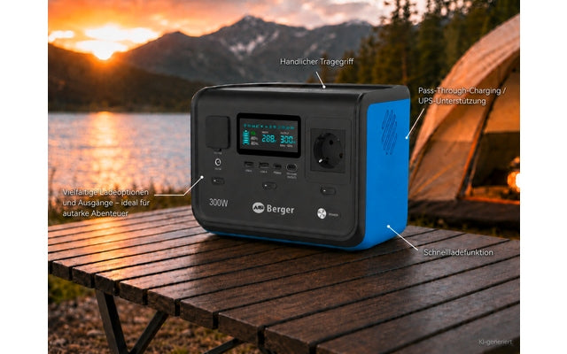 Berger Energy BEPS 300 tragbare Powerstation 288 Wh 300 W