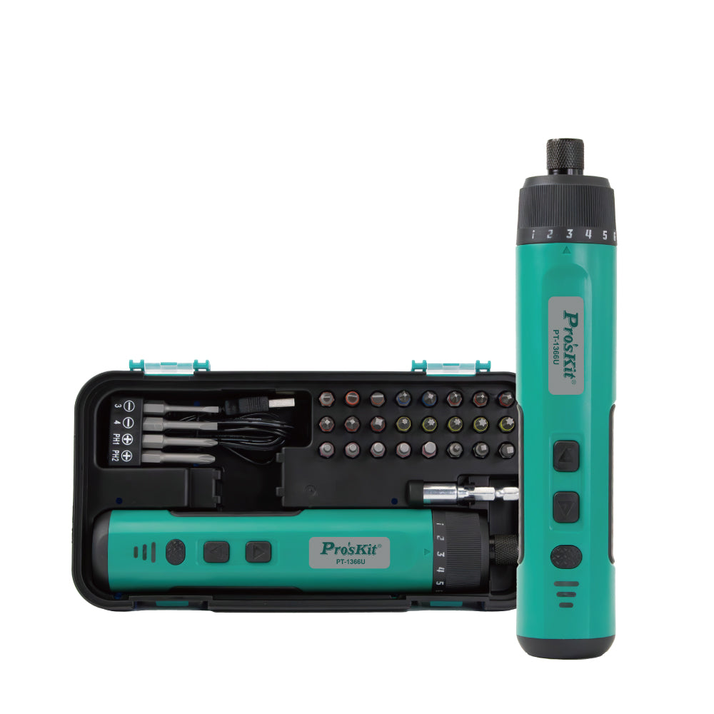 Pro'sKit PT-1366U Akku-Schraubendreher mit Bit-Set