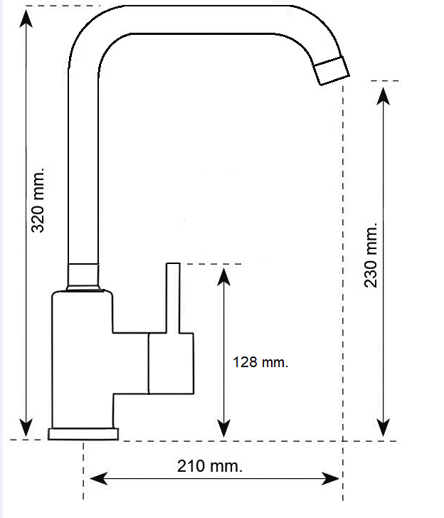 Zurigo - Line, Wasserhahn schwarz mit Mischer