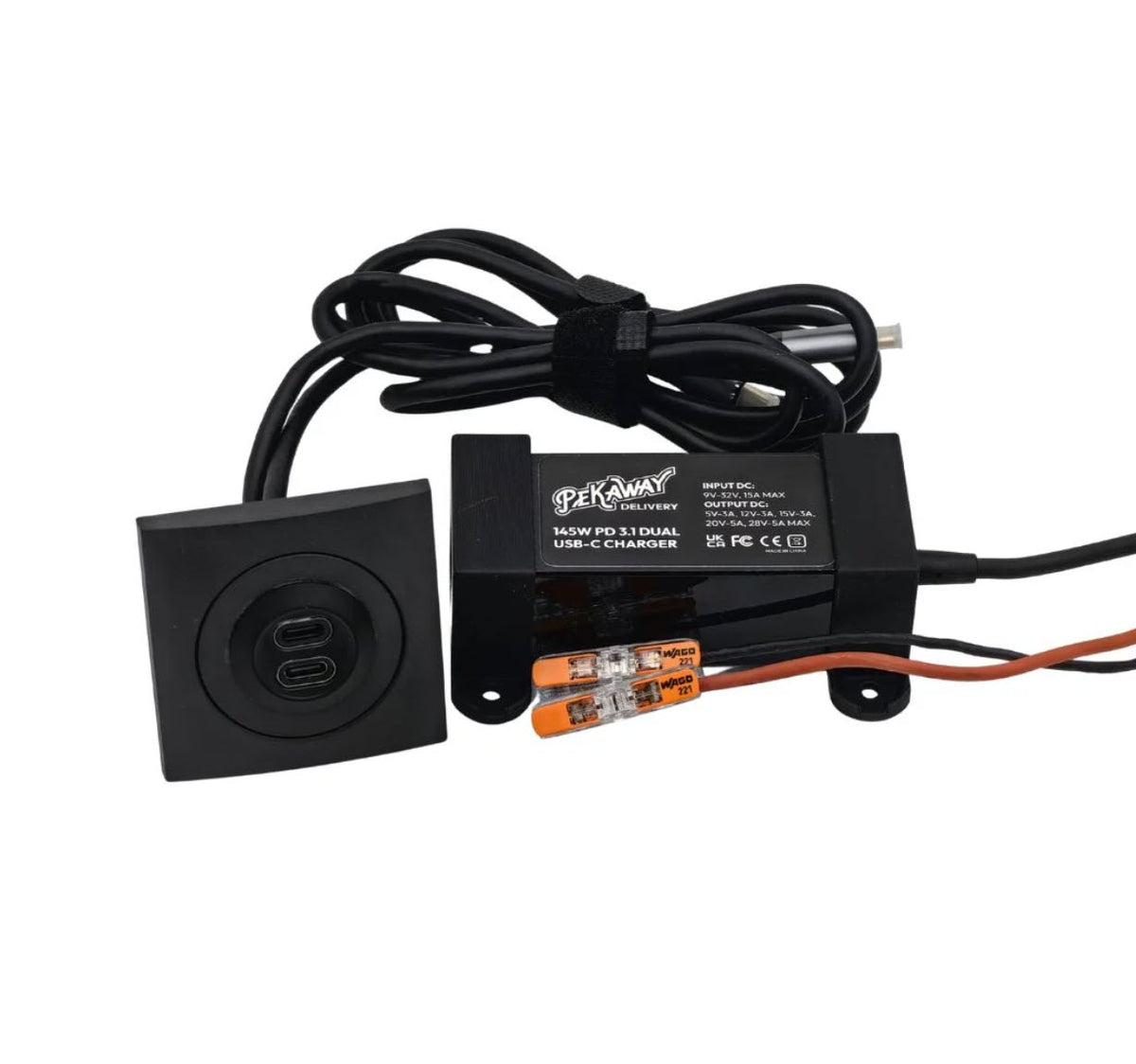 Pekaway DELIVERY DUAL BERKER Blende 12V/24V 2x USB-C 145W