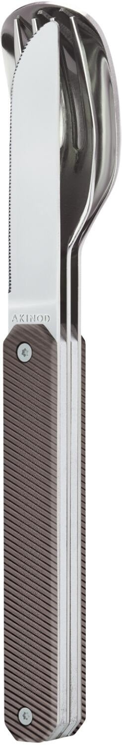 Akinod Feststehendes Besteck 12h34, Aluminium dunkelgrau, Magnetisch und Kompakt