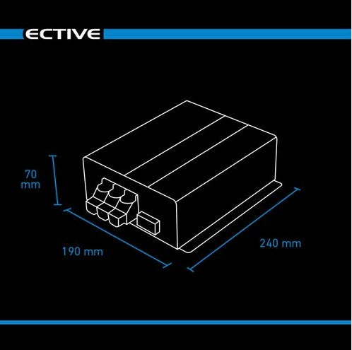 ECTIVE SBB 60 Booster de charge solaire avec régulateur de charge solaire intégré 60A