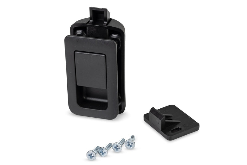 Serrure à ressort 36 x 59 mm pour épaisseur de porte 12 - 18 mm - Noir mat