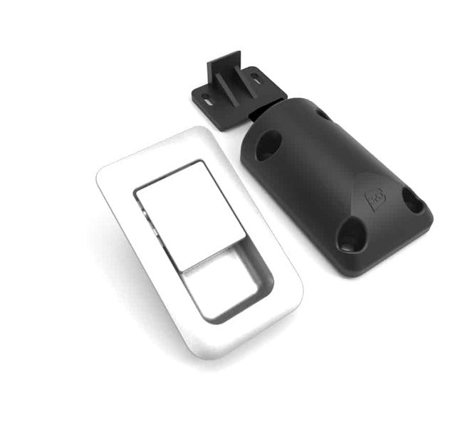 Serrure à ressort 36 x 59 mm pour épaisseur de porte 12 - 18 mm - Chrome mat