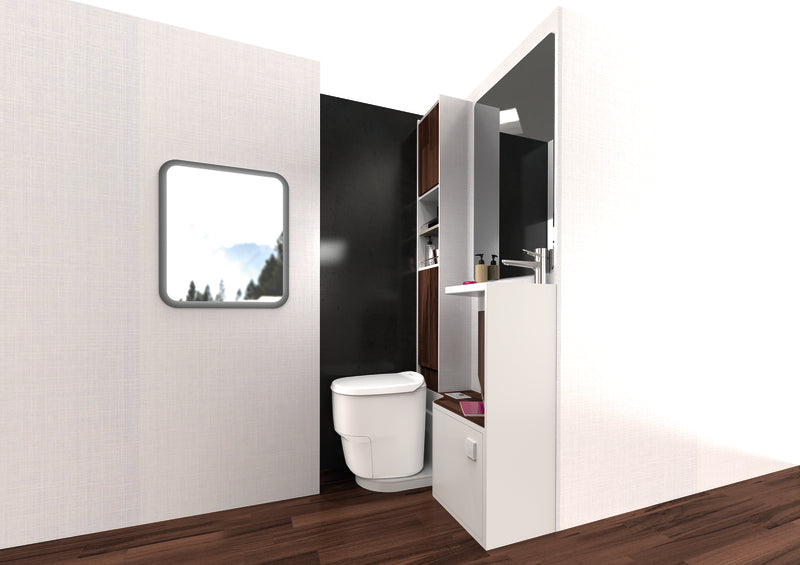 Clesana C1 - WC senz'acqua con adattatore a L