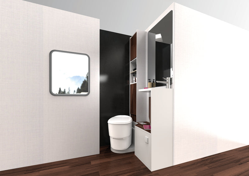 Clesana C1 - WC senz'acqua con adattatore a L