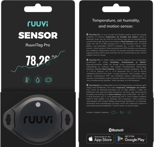 RuuviTag Pro RTPro4in1 Umwelt Sensor