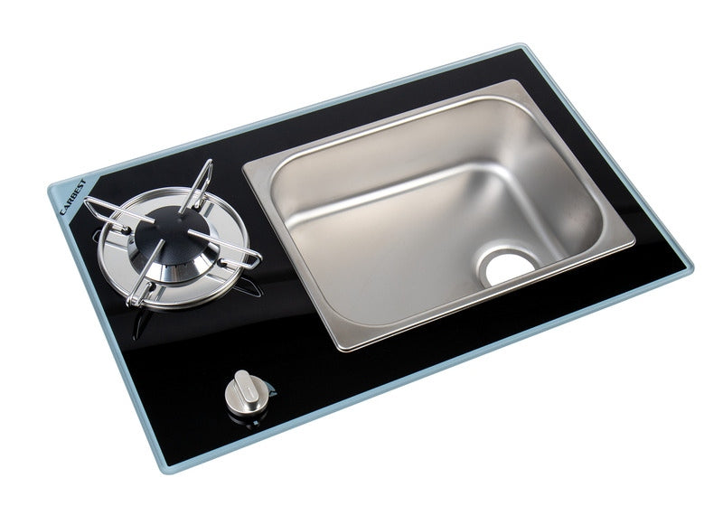 Combiné évier-cuisinière Vanstream - 1 feu avec verre sécurit