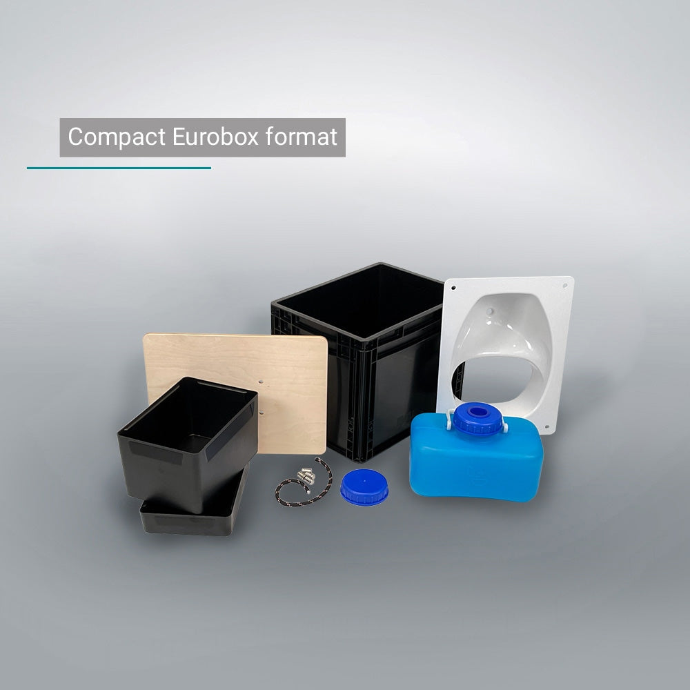 DIY Eurobox-Trenntoilette Set Weiss oder Schwarz