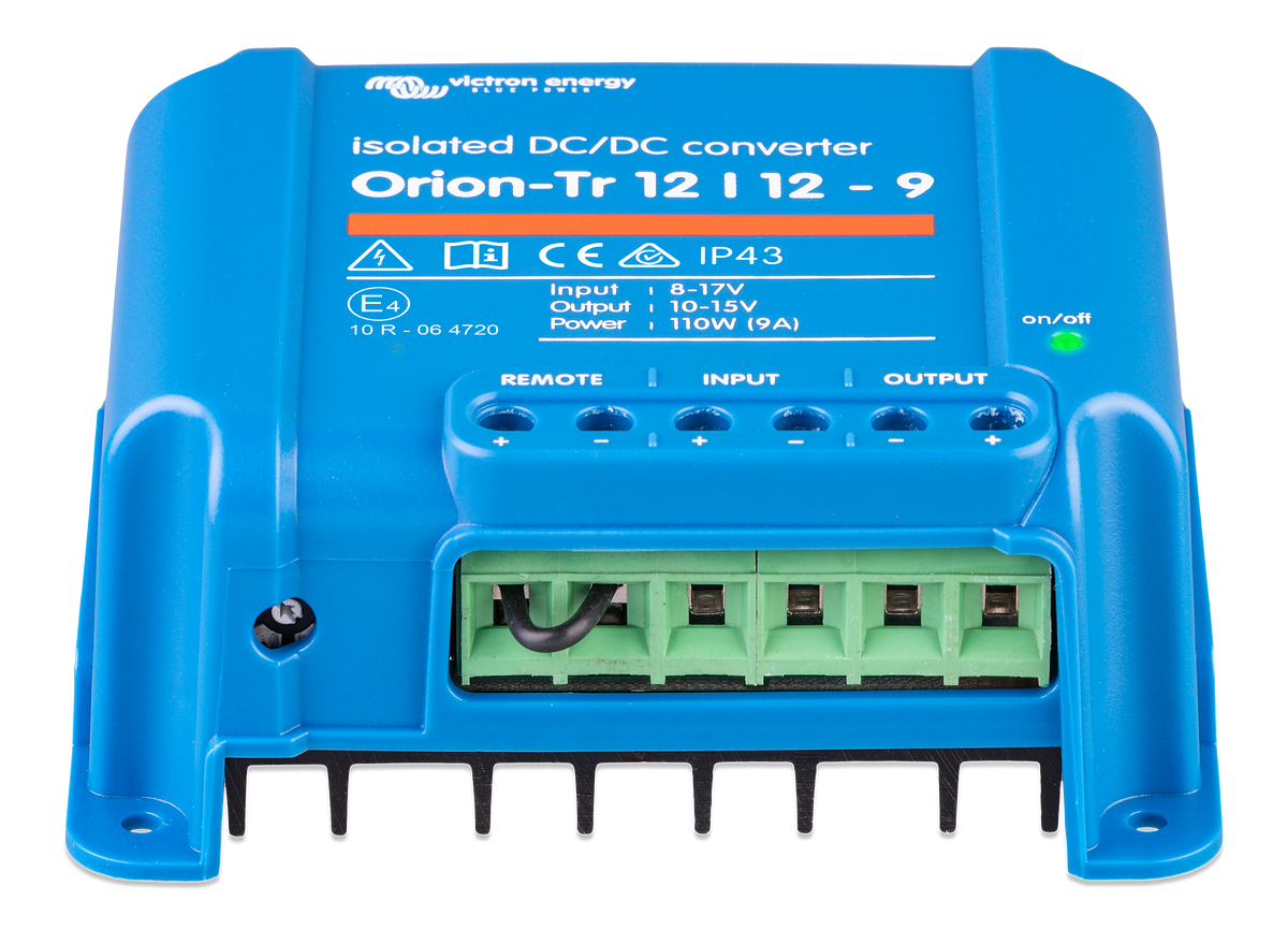 Victron Orion-Tr 12/12-9A (110W) isolierter DC-DC Wandler – Frontansicht