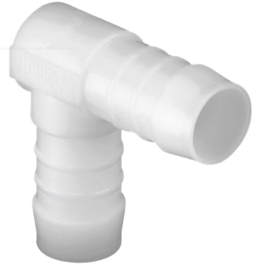 L-shaped hose connector, 25 mm