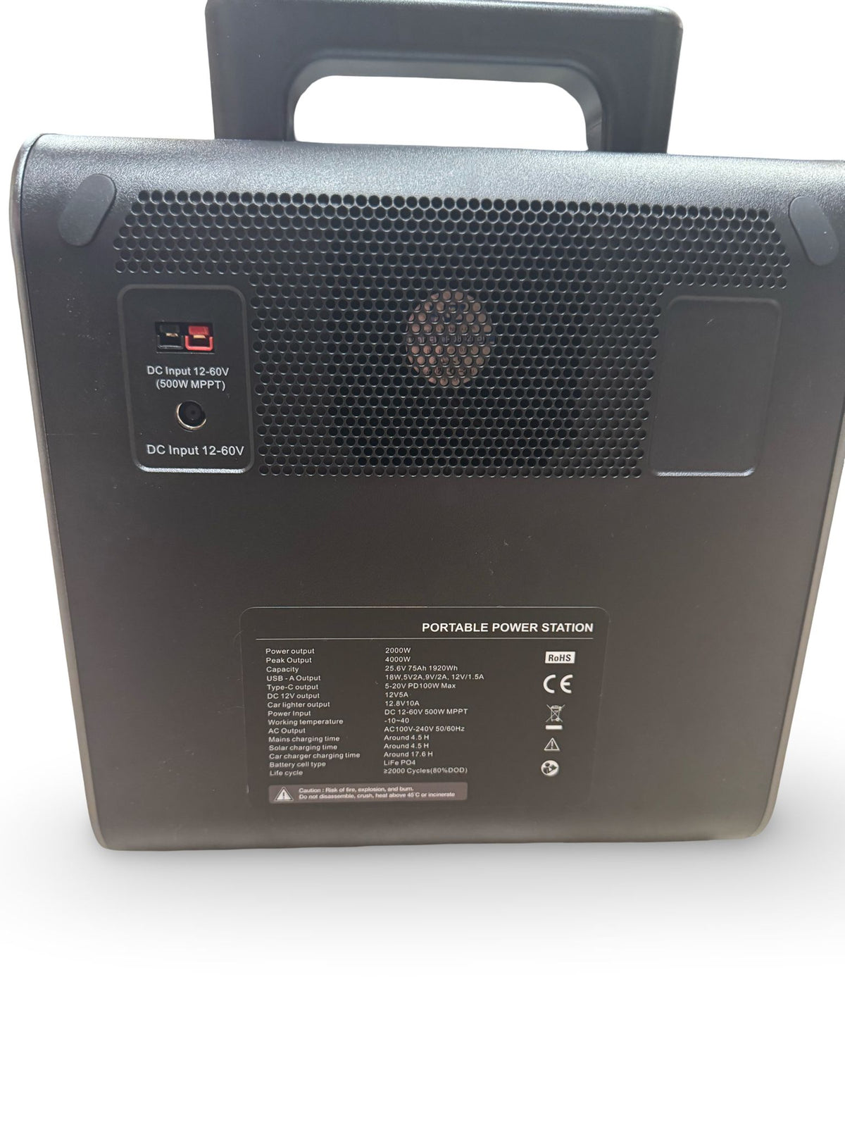 Powerbank 1920Wh con inverter 2000W 230V, USB e accendisigari, con MPPT Solar