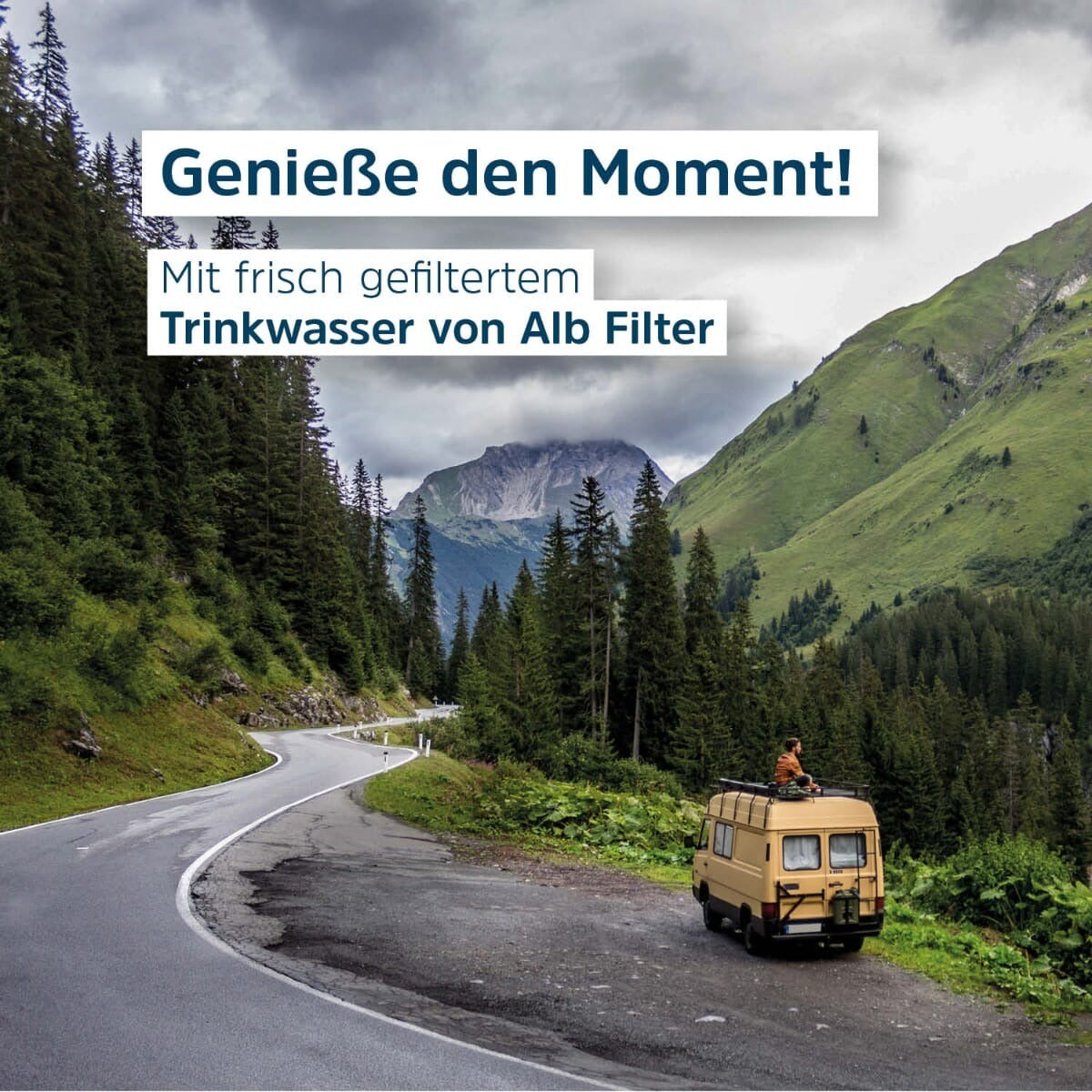 Alb Filter® FUSION Active+Nano Trinkwasserfilter | Camping-Set: Travel | Edelstahl Natur