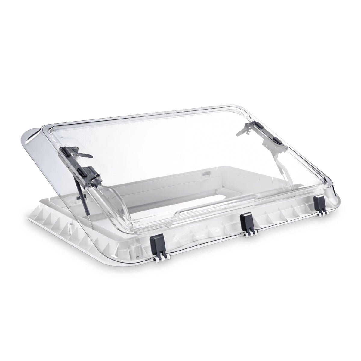 Cofano tetto Dometic Heki 2 De Luxe, 960x655 mm, con LED e vetro trasparente, con tenda a rullo combinata