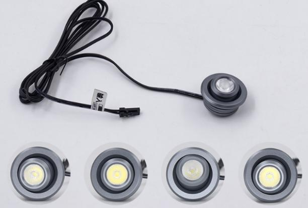 LED Mini-Schwenkspot Ø33mm, Anthrazit – Möbel- & Nischenbeleuchtung