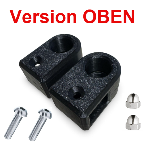 Adaptateur pour poignée monobloc pour rail lourd, div. versions