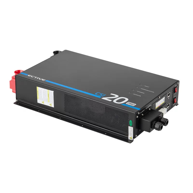 ECTIVE CSI 20 PA-RCD PRO Onduleur sinusoïdal 2000W/12V avec priorité au réseau et chargeur 125 A / 1500 W