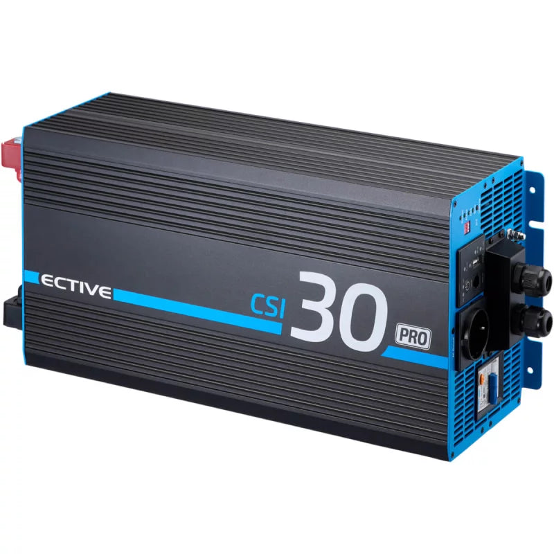 ECTIVE CSI 30 PRO Onduleur sinusoïdal 3000W/12V avec priorité au réseau et chargeur de batterie