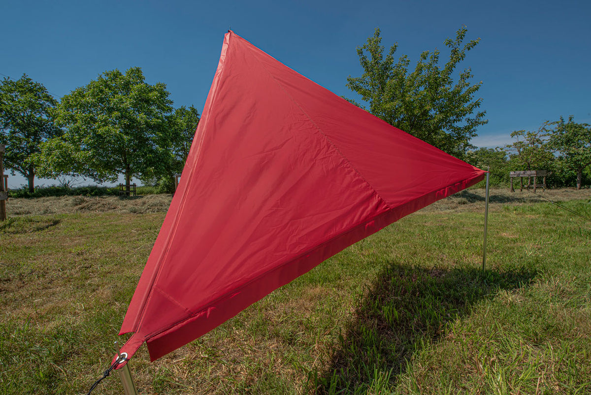 Bent Voile d'ombrage connectable "Zip-Protect Canvas Single" bleu ou rouge
