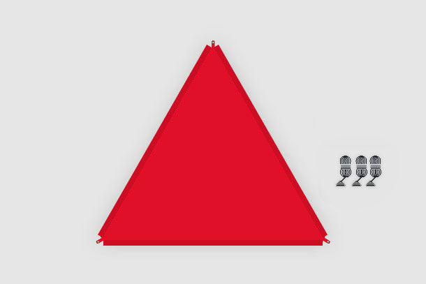 Bent Voile d'ombrage connectable "Zip-Protect Canvas Single" bleu ou rouge