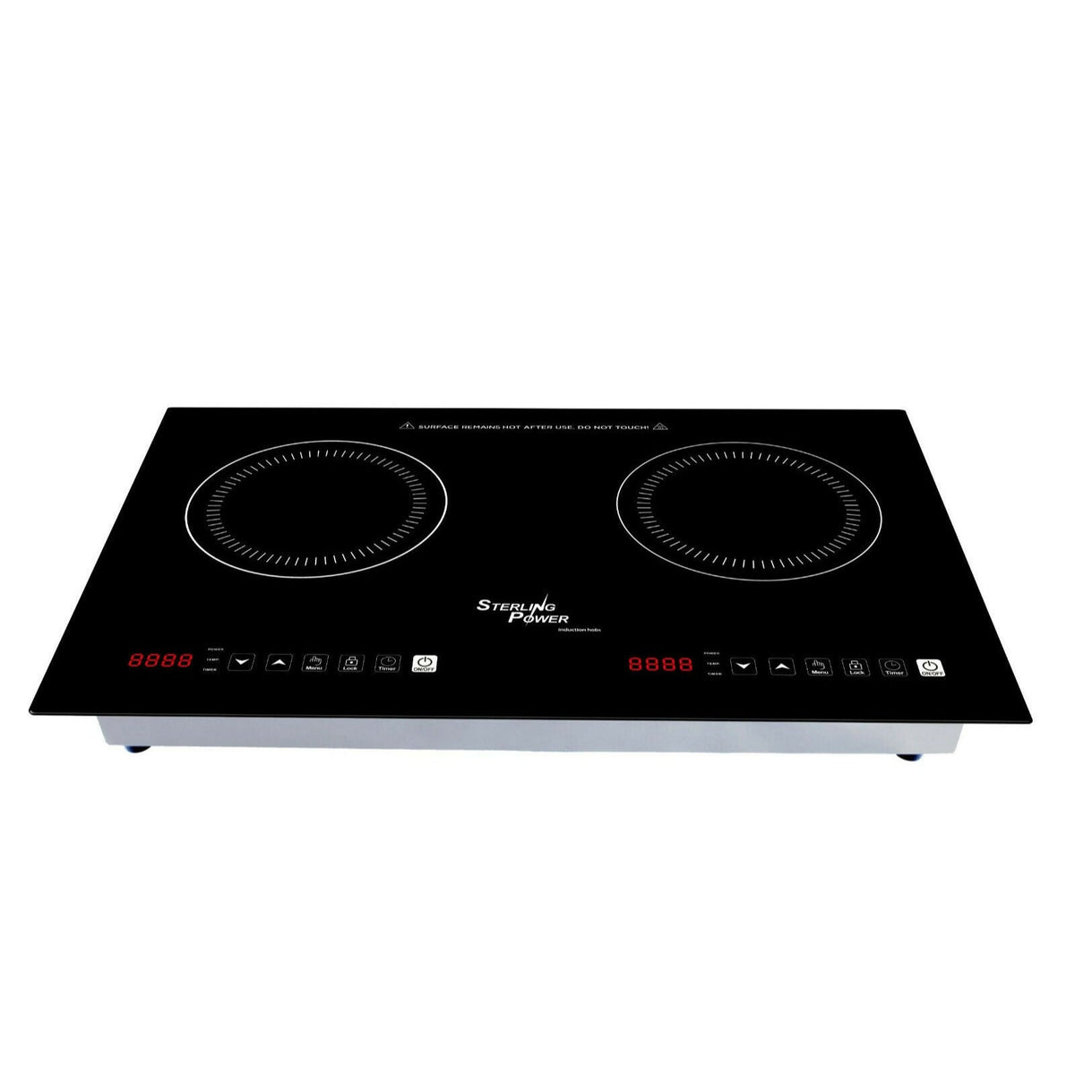 STERLING POWER Cuisinière à induction side-by-side 1500W et 1500W, 2 plaques