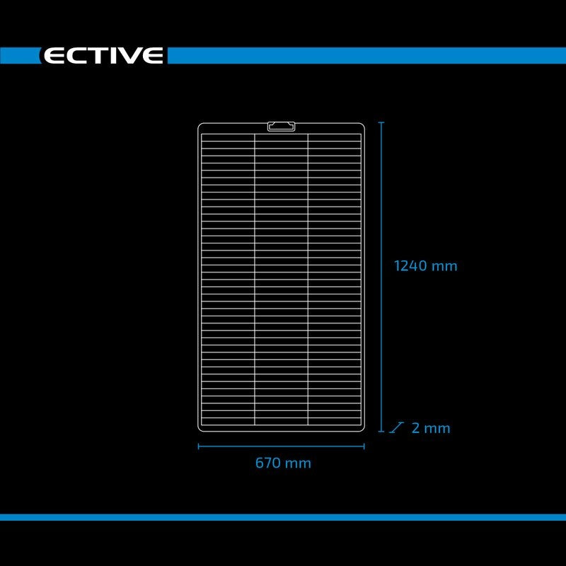 ECTIVE SSP 150 Flex Black bardeau flexible panneau solaire monocristallin 150W.
