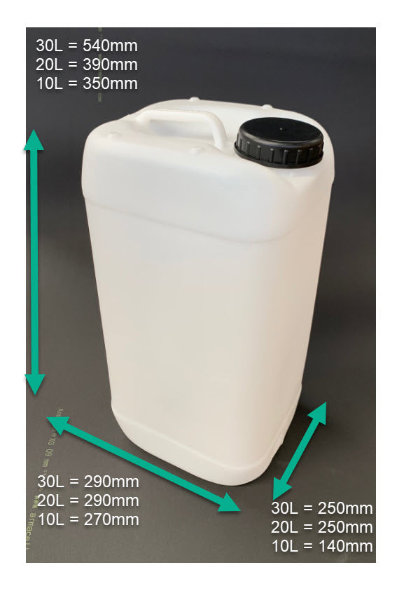 Weithals - Kanister Lebensmittelecht, 10L / 20L / 25L / 30L (PE-HD), inkl. Deckel