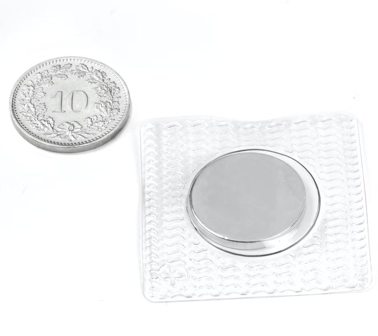 Sew-in magnets 18 x 2 mm square, holds approx. 1.9 kg (e.g. for curtains)