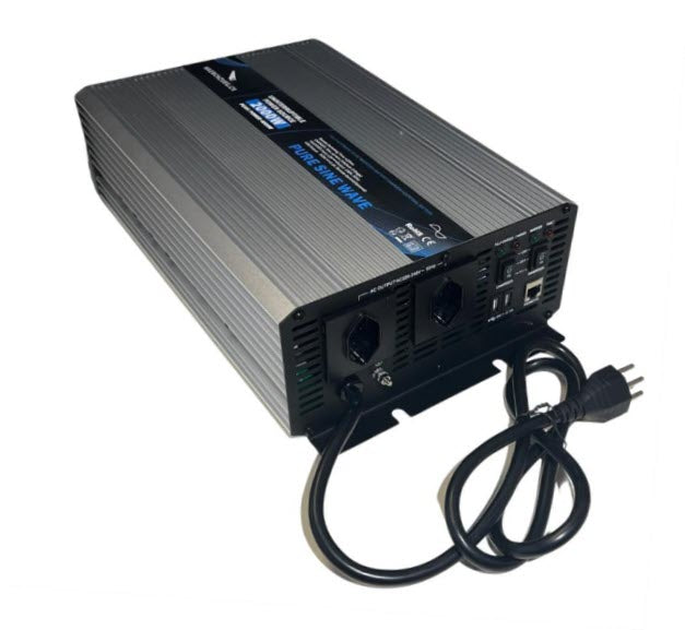 Onduleur 3en1 haut de gamme avec 2000W de puissance continue, priorité (bypass) et chargeur de batterie