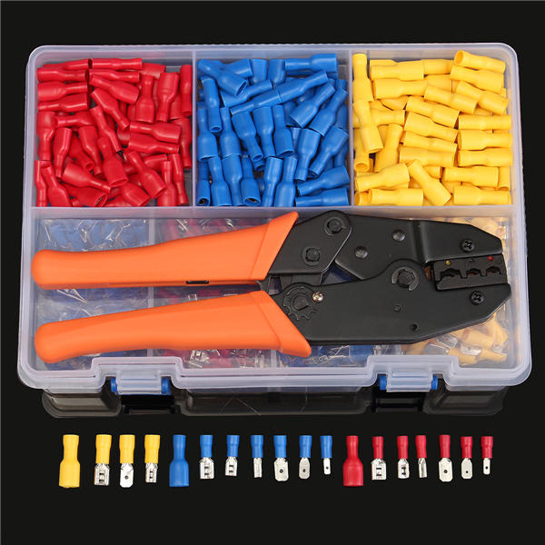 900 - teiliges Kabelschuh Set inkl. Zange und Box