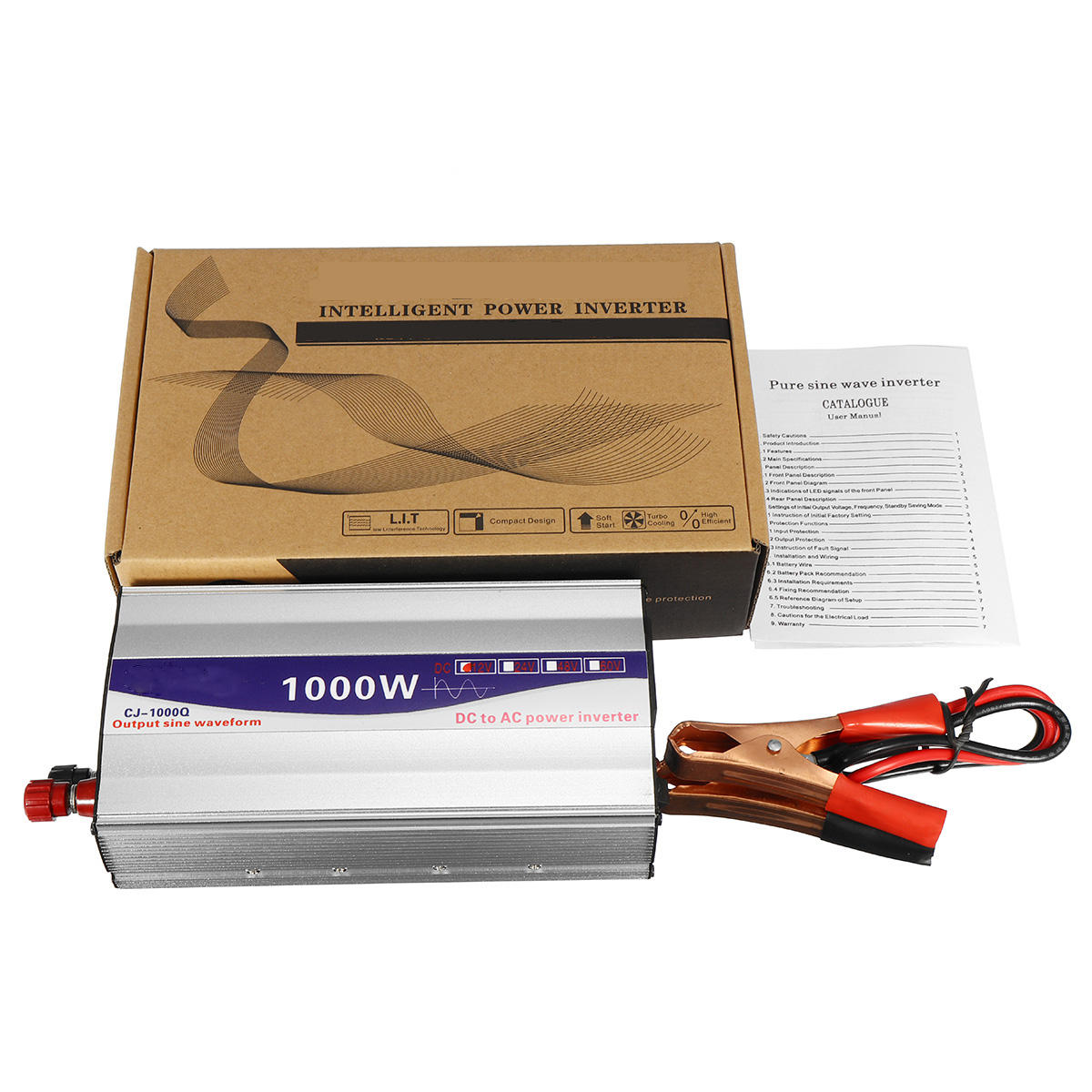 1000W Peak 12V / 220V Reiner Sinuswellen-Wechselrichter (600 Watt Dauerlast)