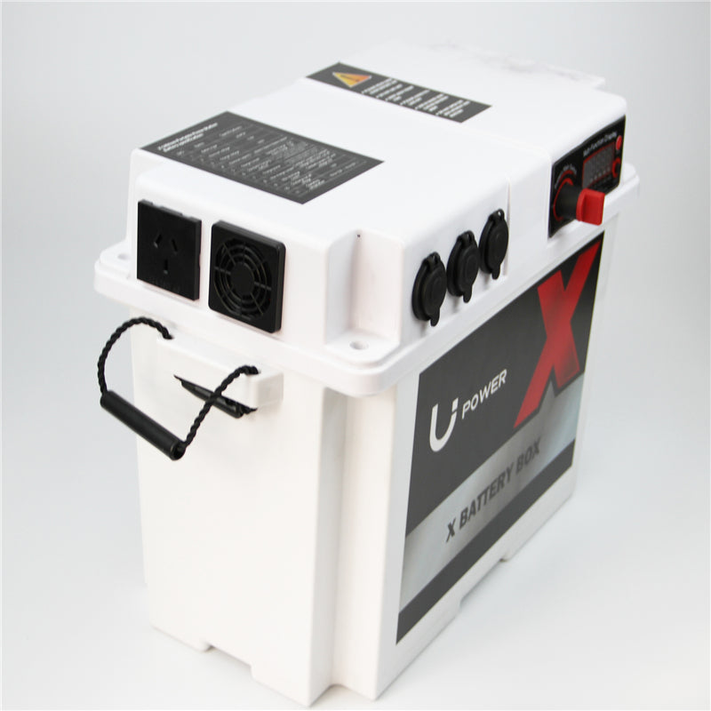 BATTERIE BOX 12 Volt ohne Batterie, inkl. 1000W Wechselrichter mit CH- –