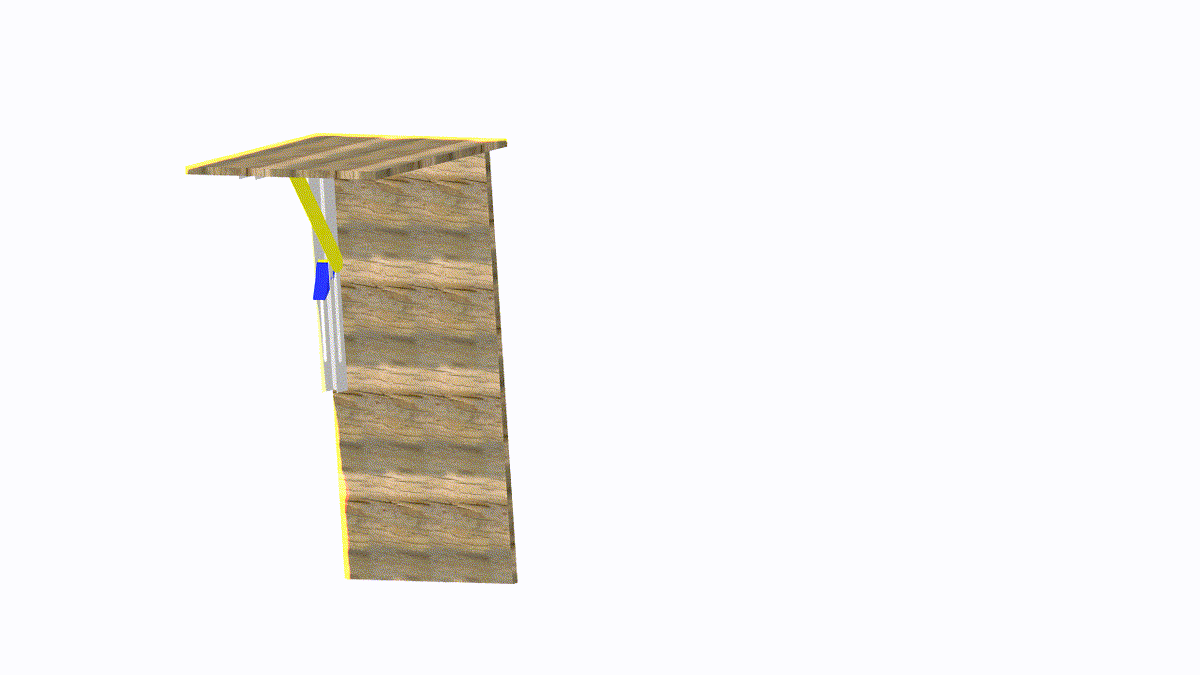 30x16cm Edelstahl Klappregal Tischhalterung Klappenstütze, Traglast 250kg
